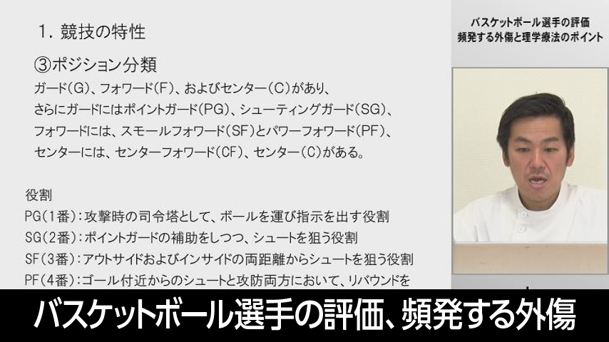 バスケットボール選手の評価、頻発する外傷と理学療法のポイント